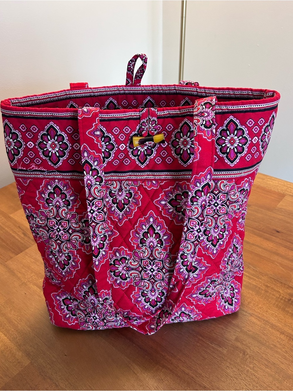 Vera Bradley Frankly Scarlet Quilted Tote Bag